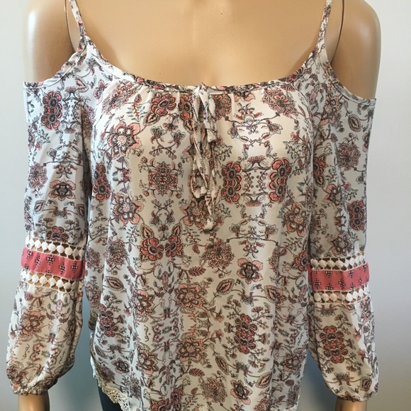 Penelope cold shoulder floral long sleeve size S - Picture 7 of 14